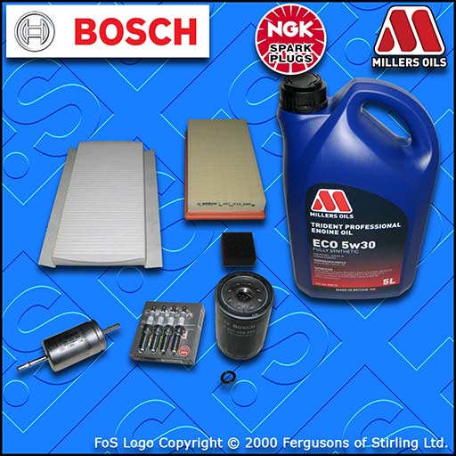 SERVICE KIT FORD FOCUS MK1 ST170 OIL AIR FUEL CABIN FILTERS PLUGS +OIL 2002-2004