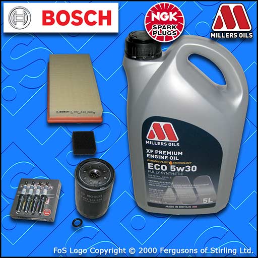 SERVICE KIT for FORD FOCUS MK1 ST170 OIL AIR FILTERS PLUGS +5L OIL (2002-2004)