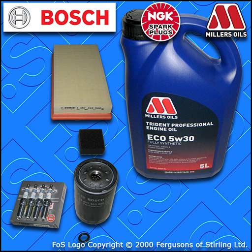 SERVICE KIT for FORD FOCUS MK1 ST170 OIL AIR FILTERS PLUGS +5L OIL (2002-2004)