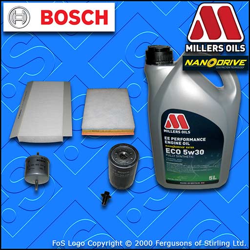 SERVICE KIT for FORD KA (BE146) 1.3 1.6 OIL AIR FUEL CABIN FILTER +OIL 2002-2008