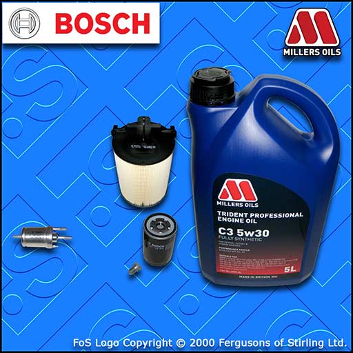 SERVICE KIT for AUDI A3 (8P) 1.6 8V PETROL OIL AIR FUEL FILTERS +OIL (2003-2013)
