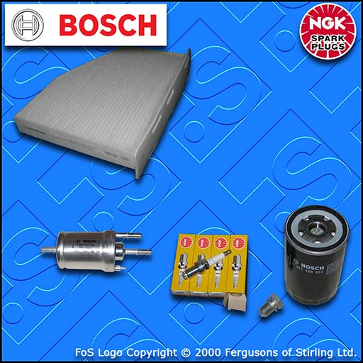 SERVICE KIT for VW GOLF MK6 1.6 BSE BSF OIL FUEL CABIN FILTERS PLUGS (2008-2013)