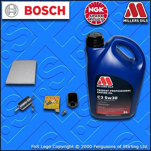 SERVICE KIT for VW POLO (6N) 1.4 16V OIL FUEL CABIN FILTER PLUGS+OIL (1997-2001)
