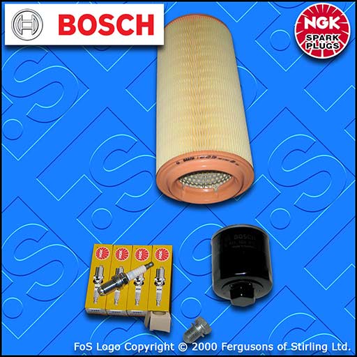 SERVICE KIT for AUDI A2 1.4 BOSCH OIL AIR FILTERS NGK SPARK PLUGS (2000-2005)