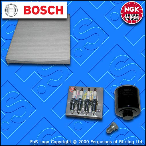 SERVICE KIT VW POLO (9N) 1.4 16V AUTO AUA BBY OIL CABIN FILTERS PLUGS 01-08