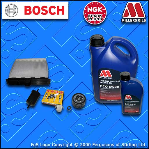 SERVICE KIT for RENAULT SCENIC II 2.0 OIL FUEL CABIN FILTER PLUGS +OIL 2003-2009