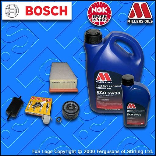 SERVICE KIT for RENAULT LAGUNA II 2.0 16V OIL AIR FUEL FILTERS PLUGS +OIL 01-07