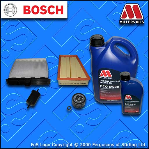 SERVICE KIT for RENAULT SCENIC II 2.0 OIL AIR FUEL CABIN FILTER +OIL (2003-2009)