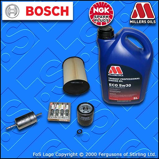 SERVICE KIT for VOLVO S40 (MS) 2.0 16V OIL AIR FUEL FILTERS PLUGS +OIL 2007-2012