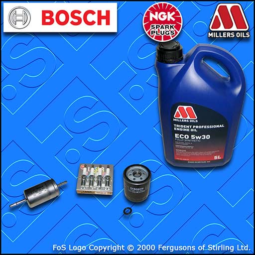 SERVICE KIT for VOLVO S40 (MS) 1.8 16V OIL FUEL FILTERS PLUGS +OIL (2004-2012)