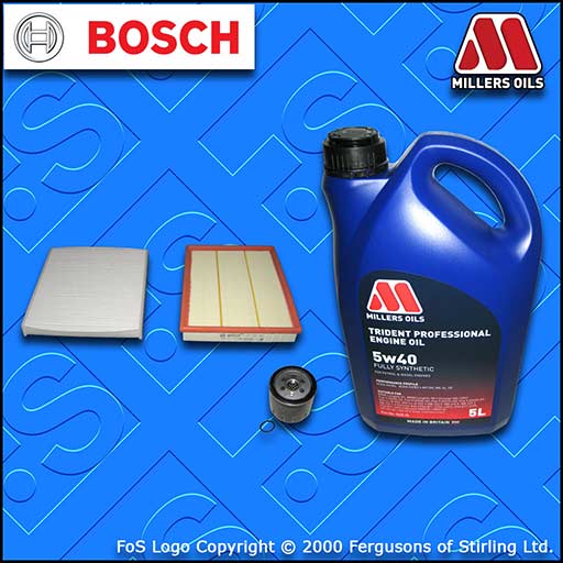 SERVICE KIT VAUXHALL ZAFIRA A 1.6 16V Z16XE AC=BEHR OIL AIR CABIN FILTERS +OIL