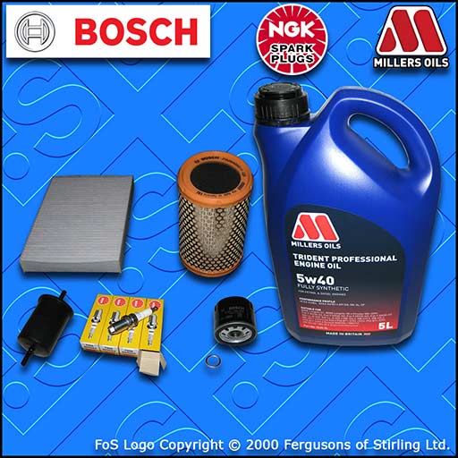 SERVICE KIT for RENAULT CLIO MK2 1.2 8V OIL AIR FUEL CABIN FILTER PLUGS +OIL