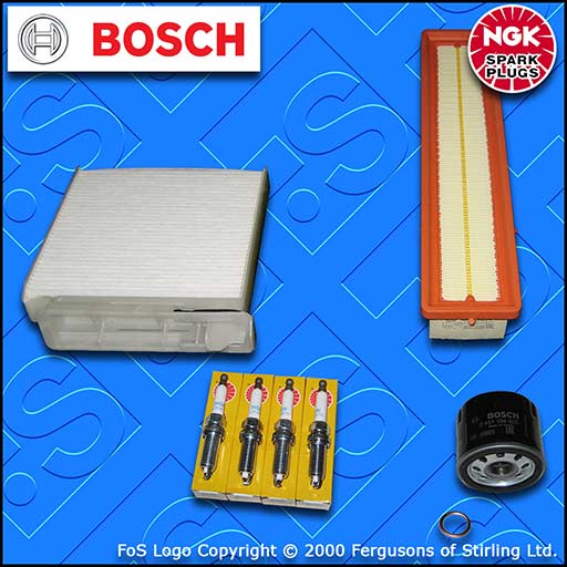 SERVICE KIT for RENAULT CLIO MK3 1.2 16V OIL AIR CABIN FILTER PLUGS (05-06)
