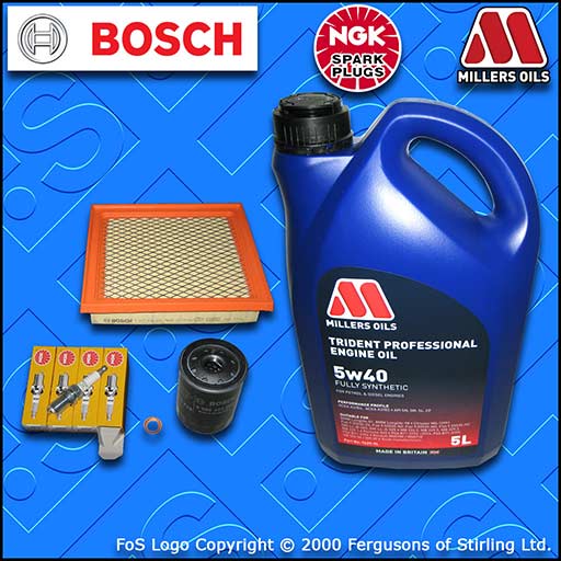 SERVICE KIT for NISSAN MICRA K11 1.4 OIL AIR FILTERS PLUGS +OIL (2000-2002)