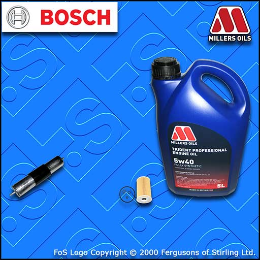 SERVICE KIT for BMW Z3 1.8 1.9 M43 M44 BOSCH OIL FUEL FILTERS +OIL (1995-2003)