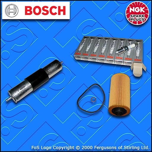 SERVICE KIT for BMW 5 SERIES (E39) 540I OIL FUEL FILTERS SPARK PLUGS (1996-1998)