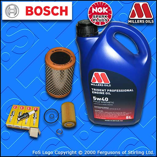 SERVICE KIT for RENAULT CLIO MK2 1.2 8V OIL AIR FILTER PLUGS +5L OIL (2000-2003)