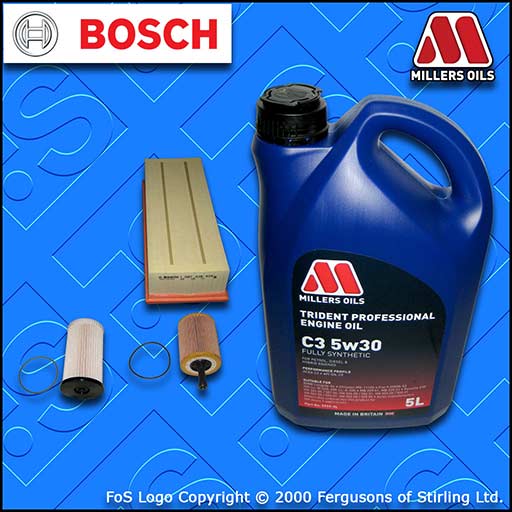 SERVICE KIT for VW CADDY (2K) 1.9 TDI BOSCH OIL AIR FUEL FILTER +OIL (2005-2010)