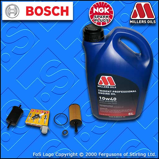 SERVICE KIT for PEUGEOT 106 1.1 OIL FUEL FILTERS PLUGS +10w40 SS OIL (2000-2004)
