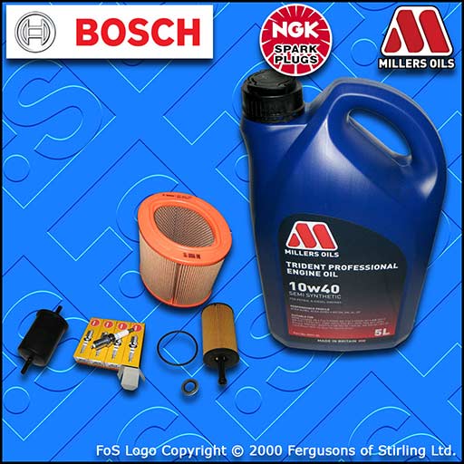 SERVICE KIT for PEUGEOT 106 1.4 OIL AIR FUEL FILTER PLUGS+10w40 SS OIL 2000-2003