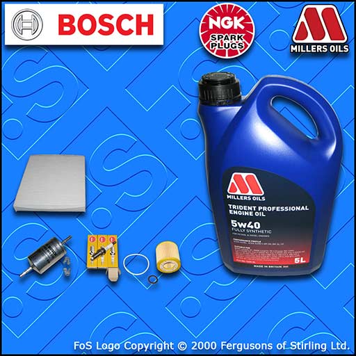 SERVICE KIT for VW FOX 1.2 BMD OIL FUEL CABIN FILTERS SPARK PLUGS +OIL 2005-2007