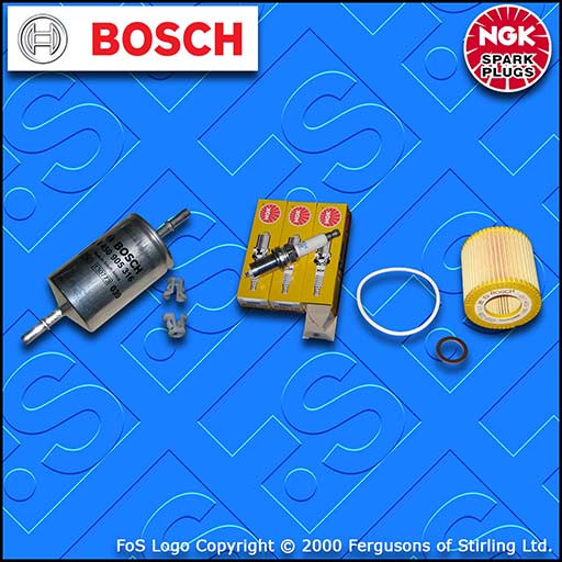 SERVICE KIT for VW FOX 1.2 CHFA CHFB OIL FUEL FILTERS SPARK PLUGS (2007-2011)