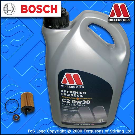 SERVICE KIT for TOYOTA PROACE 1.6 D OIL FILTER +0w30 LL C2 OIL (2013-2016)