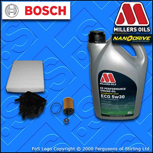 SERVICE KIT for FORD FUSION (B226) 1.6 TDCI OIL FUEL CABIN FILTER +OIL 2004-2012