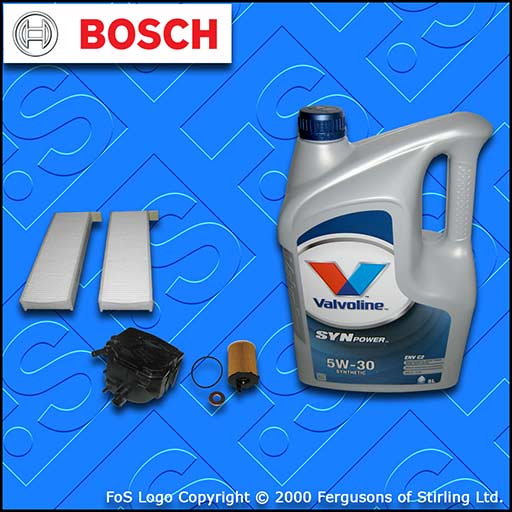 SERVICE KIT PEUGEOT 3008 1.6 HDI DV6TED4 OIL FUEL CABIN FILTERS +OIL (2009-2016)