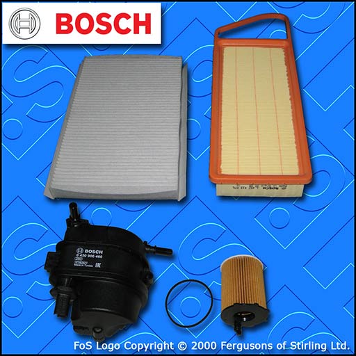 SERVICE KIT for PEUGEOT 307 1.4 HDI BOSCH OIL AIR FUEL CABIN FILTERS (2001-2005)