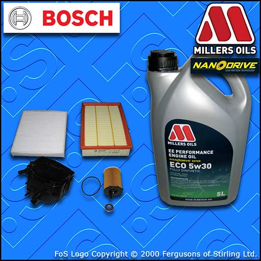 SERVICE KIT FORD FOCUS C-MAX 1.6 TDCI OIL AIR FUEL CABIN FILTER +OIL (2003-2005)