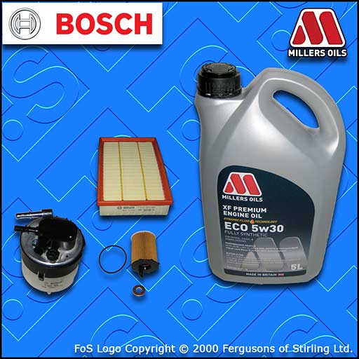 SERVICE KIT for FORD FOCUS C-MAX 1.6 TDCI OIL AIR FUEL FILTERS +OIL (2005-2007)