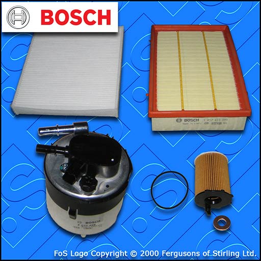 SERVICE KIT for VOLVO C30 1.6 D BOSCH OIL AIR FUEL CABIN FILTERS (2006-2007)