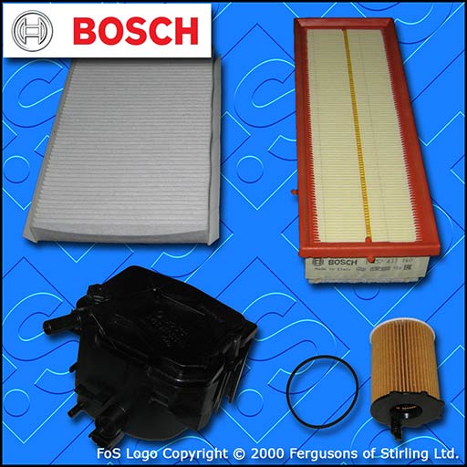 SERVICE KIT for PEUGEOT 308 1.6 HDI CC SW OIL AIR FUEL CABIN FILTERS (2007-2010)