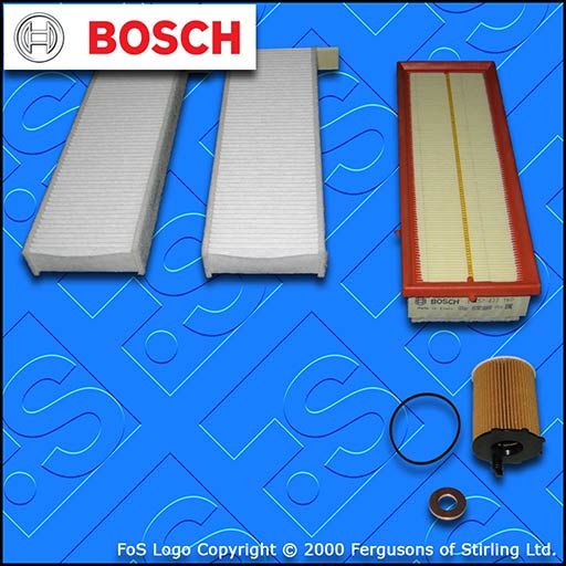 SERVICE KIT for PEUGEOT PARTNER 1.6 HDI BOSCH OIL AIR CABIN FILTERS (2008-2011)