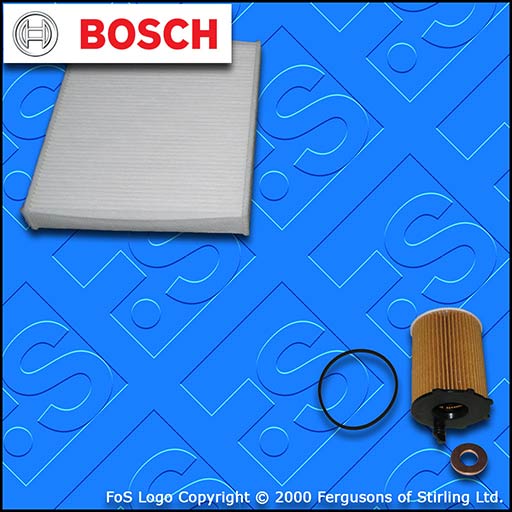 SERVICE KIT for VOLVO C30 1.6 D D2 BOSCH OIL CABIN FILTERS (2006-2012)