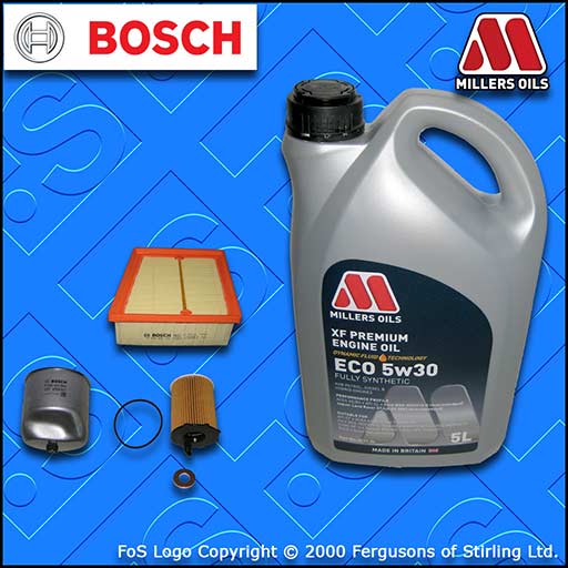 SERVICE KIT for FORD B-MAX 1.6 TDCI OIL AIR FUEL FILTERS +ECO OIL (2012-2015)