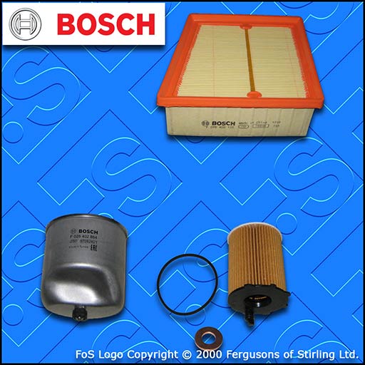 SERVICE KIT for FORD FIESTA MK7 1.5 TDCI BOSCH OIL AIR FUEL FILTERS (2012-2015)