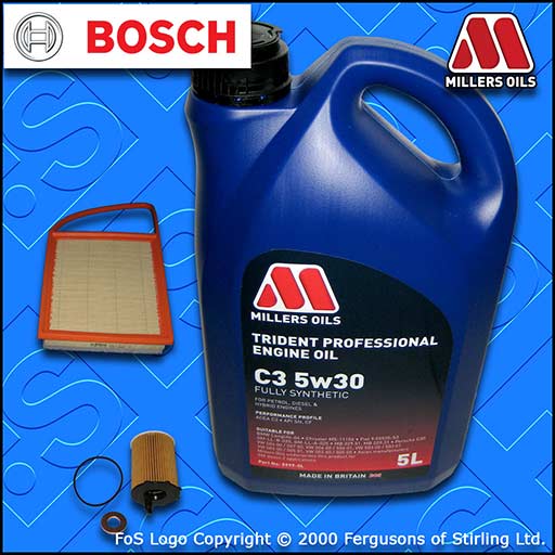 SERVICE KIT for TOYOTA PROACE 1.6 D OIL AIR FILTERS +5w30 LL OIL (2013-2016)