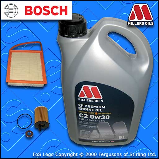 SERVICE KIT for TOYOTA PROACE 1.6 D OIL AIR FILTERS +0w30 LL C2 OIL (2013-2016)