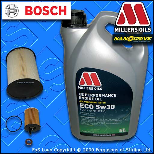 SERVICE KIT for FORD C-MAX 1.6 TDCI BOSCH OIL AIR FILTERS +5L EE OIL (2007-2010)