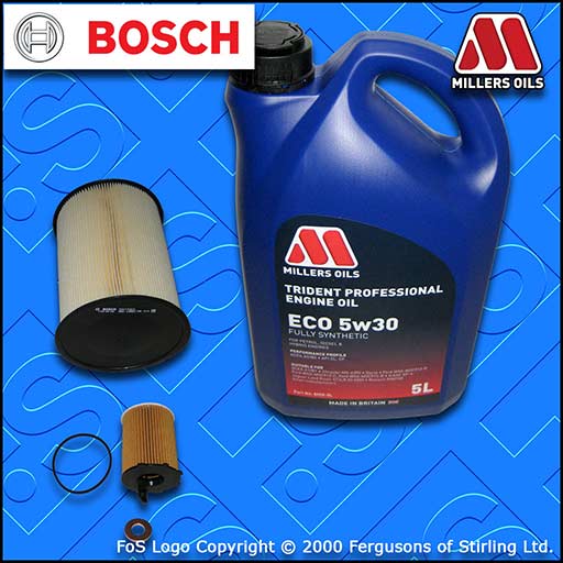 SERVICE KIT for FORD C-MAX 1.6 TDCI BOSCH OIL AIR FILTERS +5L OIL (2007-2010)