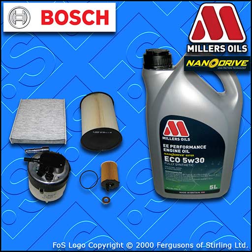SERVICE KIT for FORD FOCUS MK2 1.6 TDCI OIL AIR FUEL CABIN FILTER +OIL 2007-2012