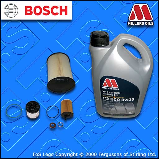 SERVICE KIT for FORD C-MAX 1.5 TDCI OIL AIR FUEL FILTERS +0w30 OIL (2015-2019)