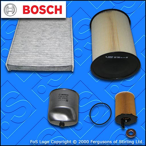 SERVICE KIT for VOLVO C30 1.6 D2 BOSCH OIL AIR FUEL CABIN FILTERS (2010-2012)