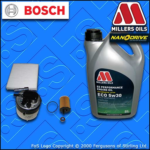 SERVICE KIT for FORD FOCUS C-MAX 1.6 TDCI OIL FUEL CABIN FILTER +OIL (2005-2007)