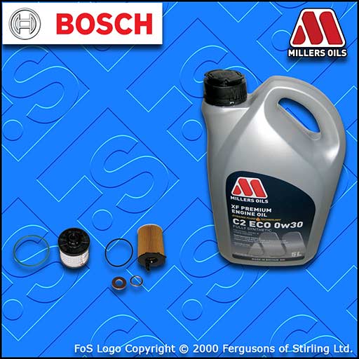 SERVICE KIT for FORD B-MAX 1.5 TDCI OIL FUEL FILTERS +0w30 OIL (2015-2019)