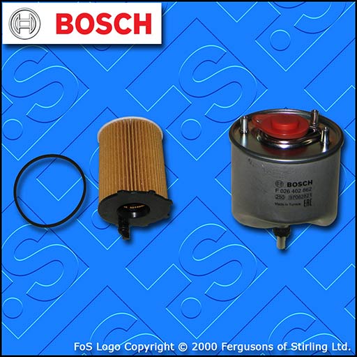 SERVICE KIT for PEUGEOT 2008 1.4 HDI DV4C BOSCH OIL FUEL FILTERS (2013-2019)