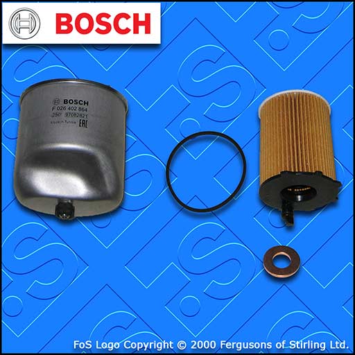 SERVICE KIT for FORD B-MAX 1.6 TDCI BOSCH OIL FUEL FILTERS (2012-2015)