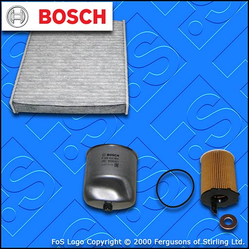 SERVICE KIT for VOLVO C30 1.6 D2 BOSCH OIL FUEL CABIN FILTERS (2010-2012)